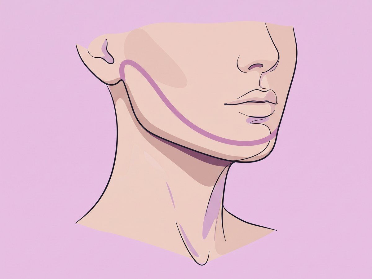 Jawbone contouring — illustration