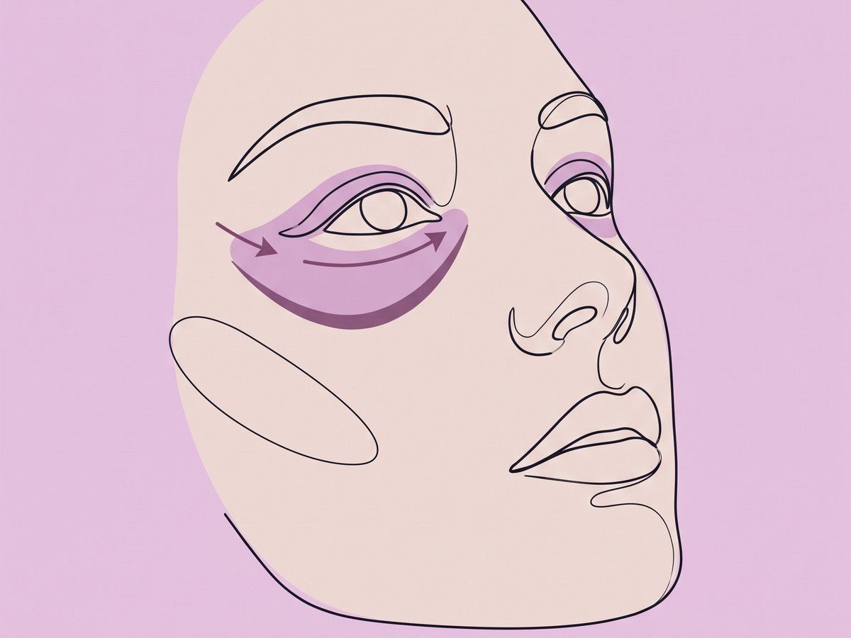 Platzierung über das Unterlid (subziliär oder transkonjunktival) — illustration