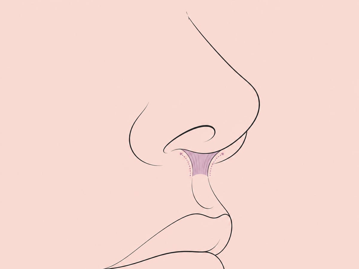 Botox-Lift der Nasenspitze — illustration