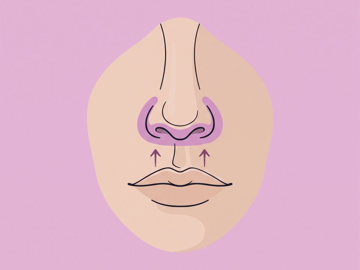 Subnasales (Bullhorn-)Lippenlifting — illustration