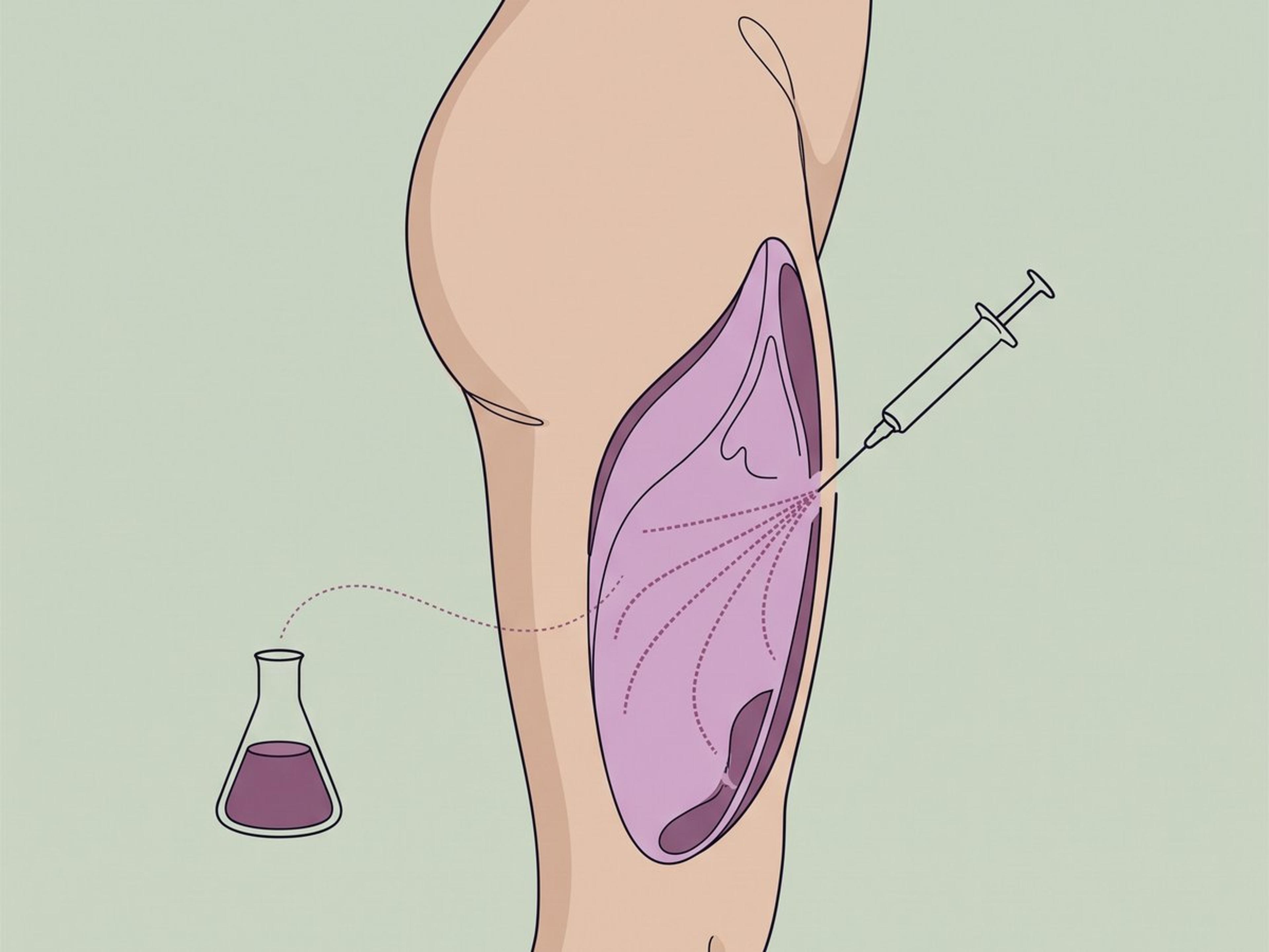 FETTTRANSFER+WADENIMPLANTATE — illustration