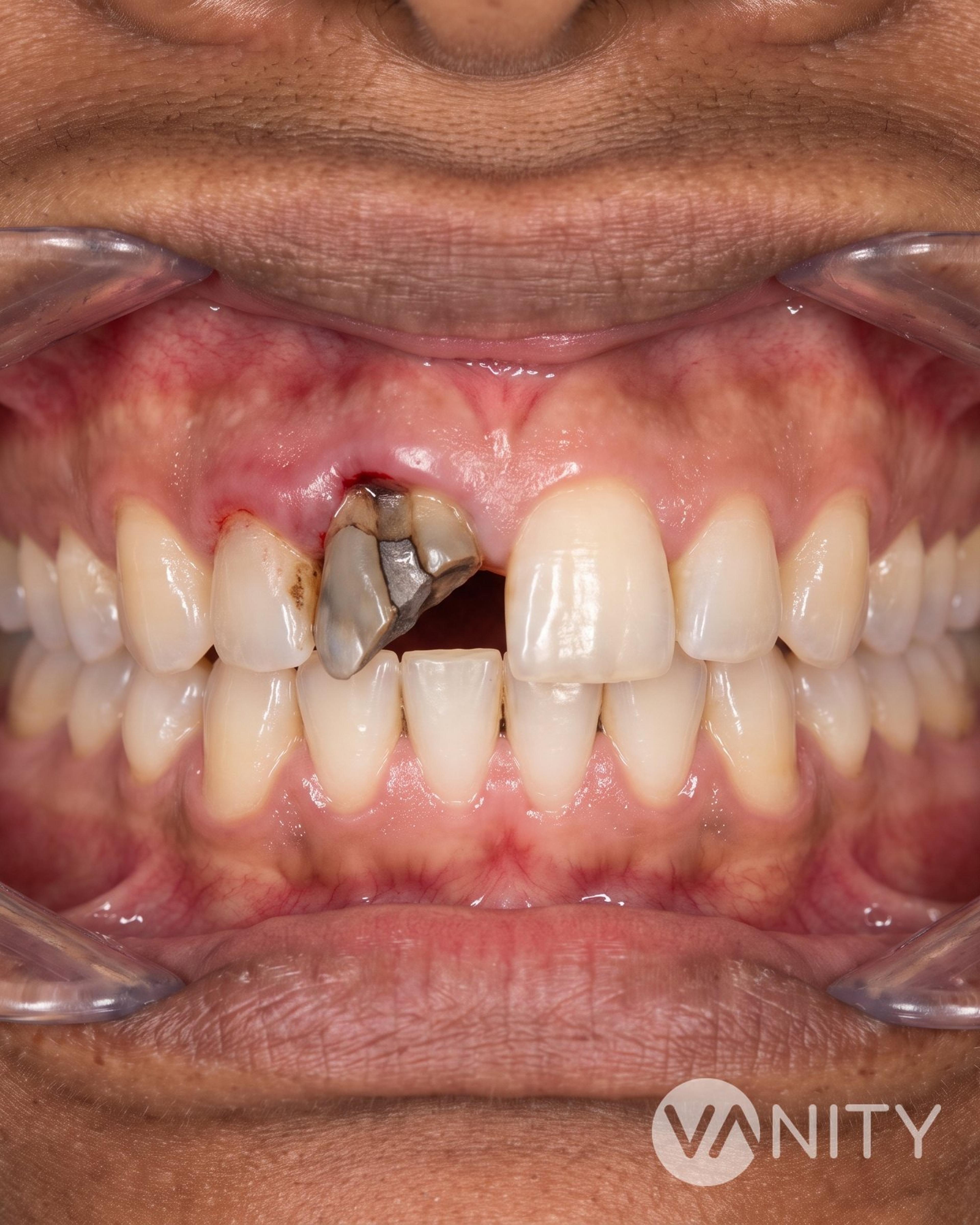 Before Dental crowns — illustrative, not a real patient