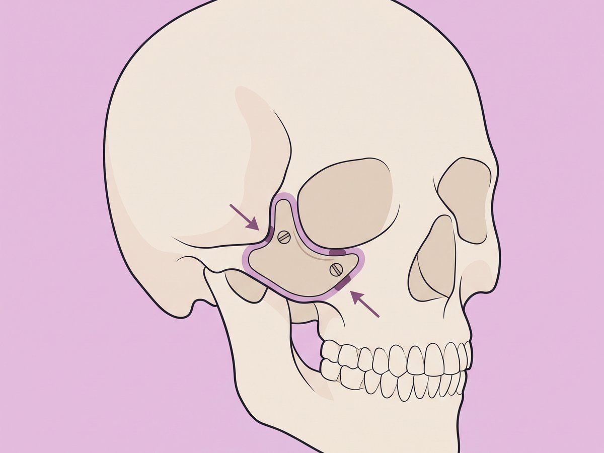 Fixierung mit Schraube oder Naht — illustration