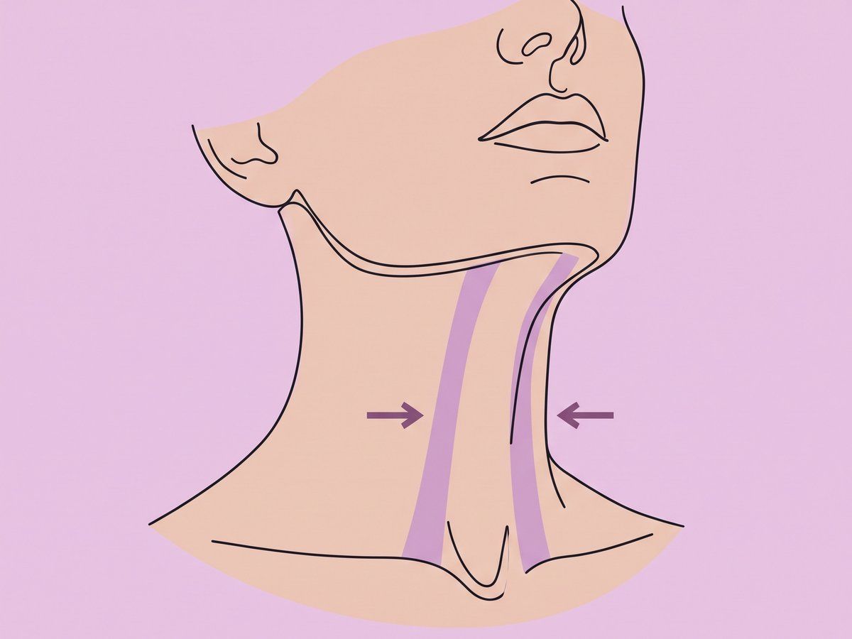 Mittellinien- (anteriore) Platysmaplastik — illustration