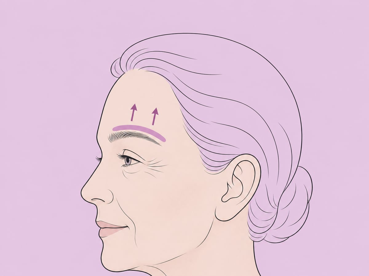 Direktes Brauenlifting — illustration