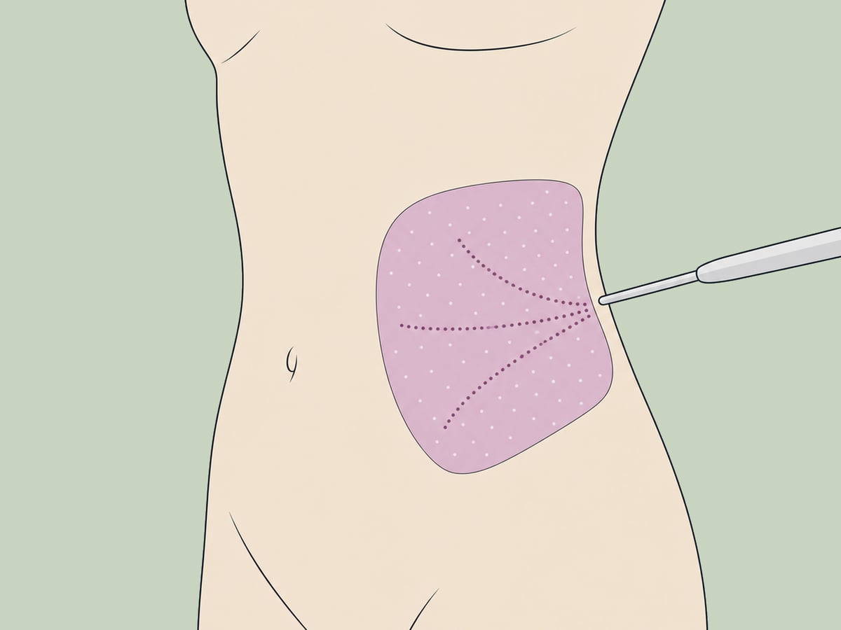 traditionelle Fettabsaugung — illustration