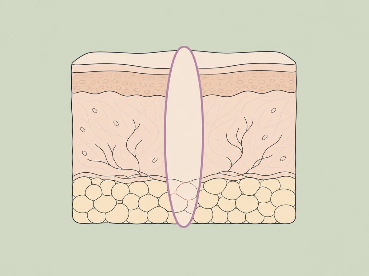 Full-thickness surgical excision — illustration
