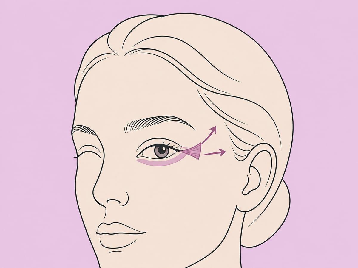 Canthopexie oder Canthoplastik als Zusatz — illustration