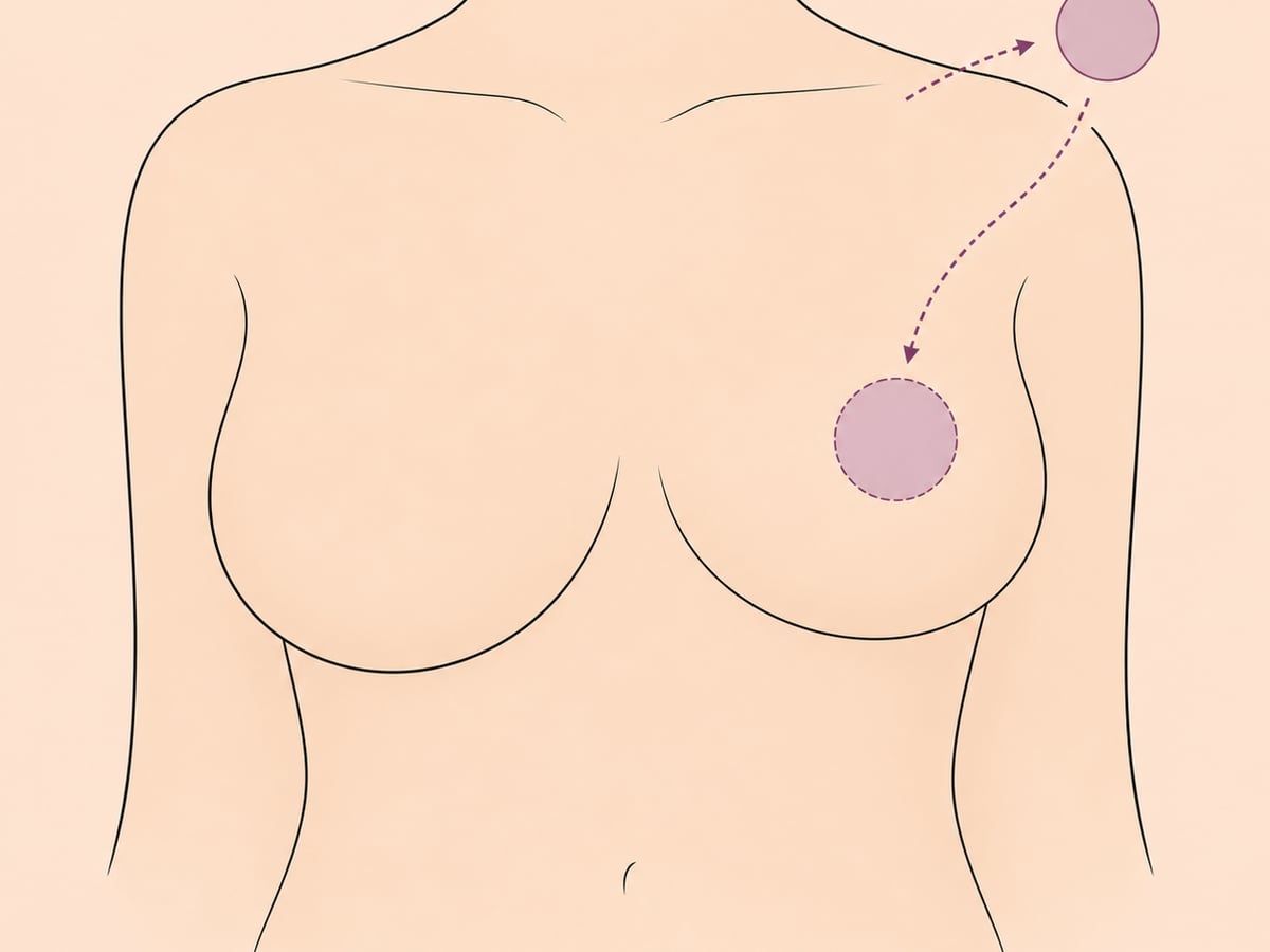 Freie Brustwarzentransplantation — illustration