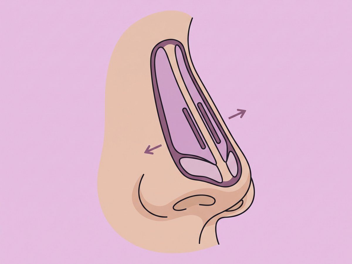 Spreader-Grafts und Rekonstruktion der Nasenklappe — illustration