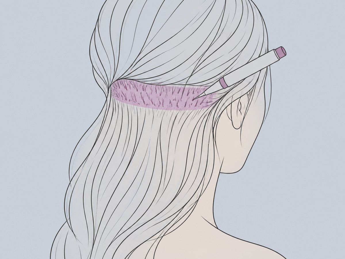 Haartransplantation ohne Rasur (No-Shave-DHI) — illustration