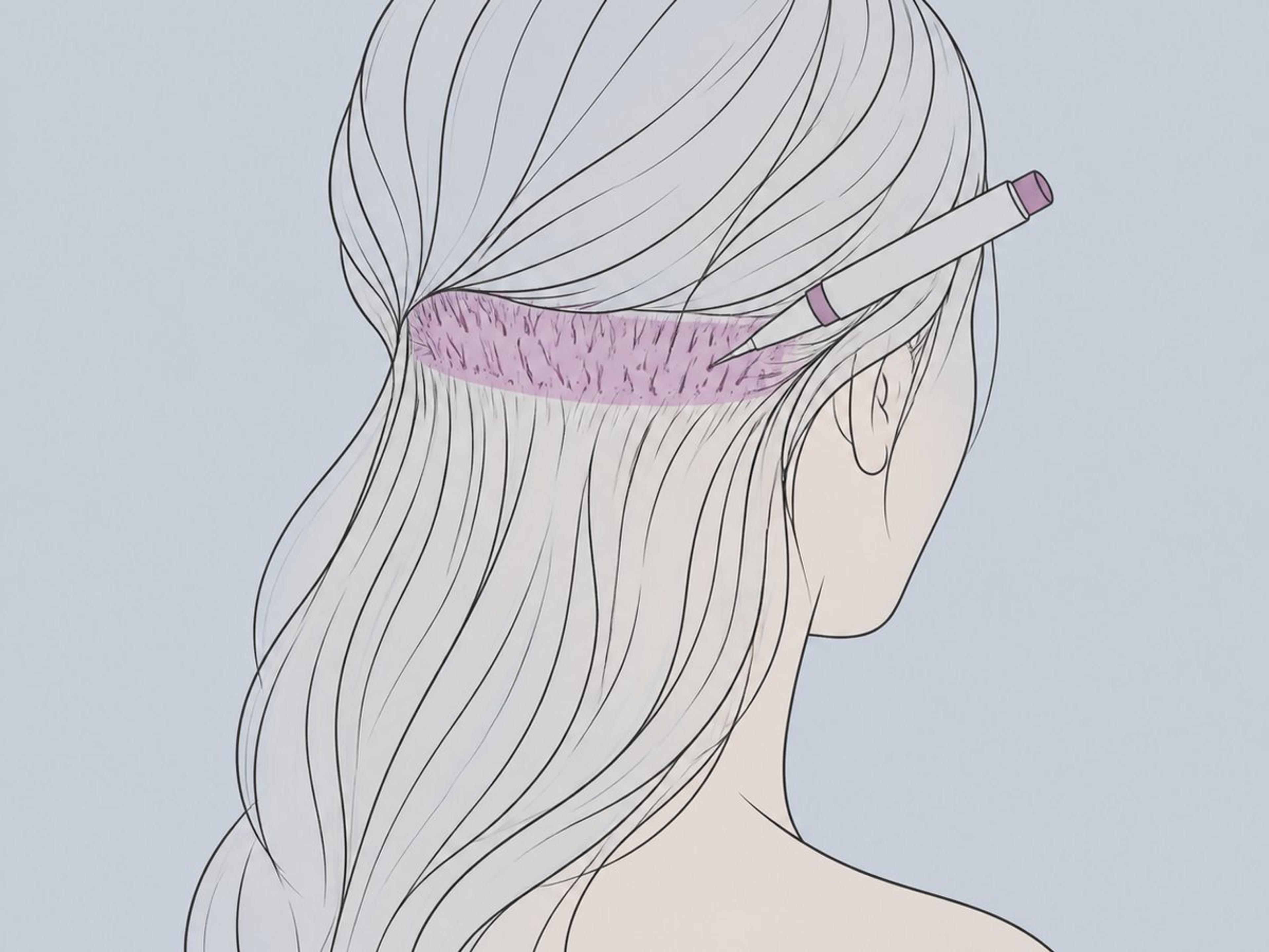 Haartransplantation ohne Rasur (No-Shave-DHI) — illustration