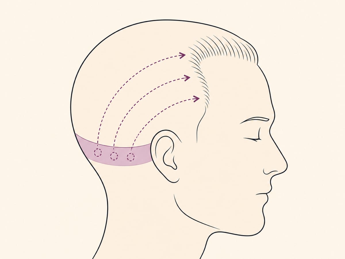 FUE (Follicular Unit Extraction) — illustration