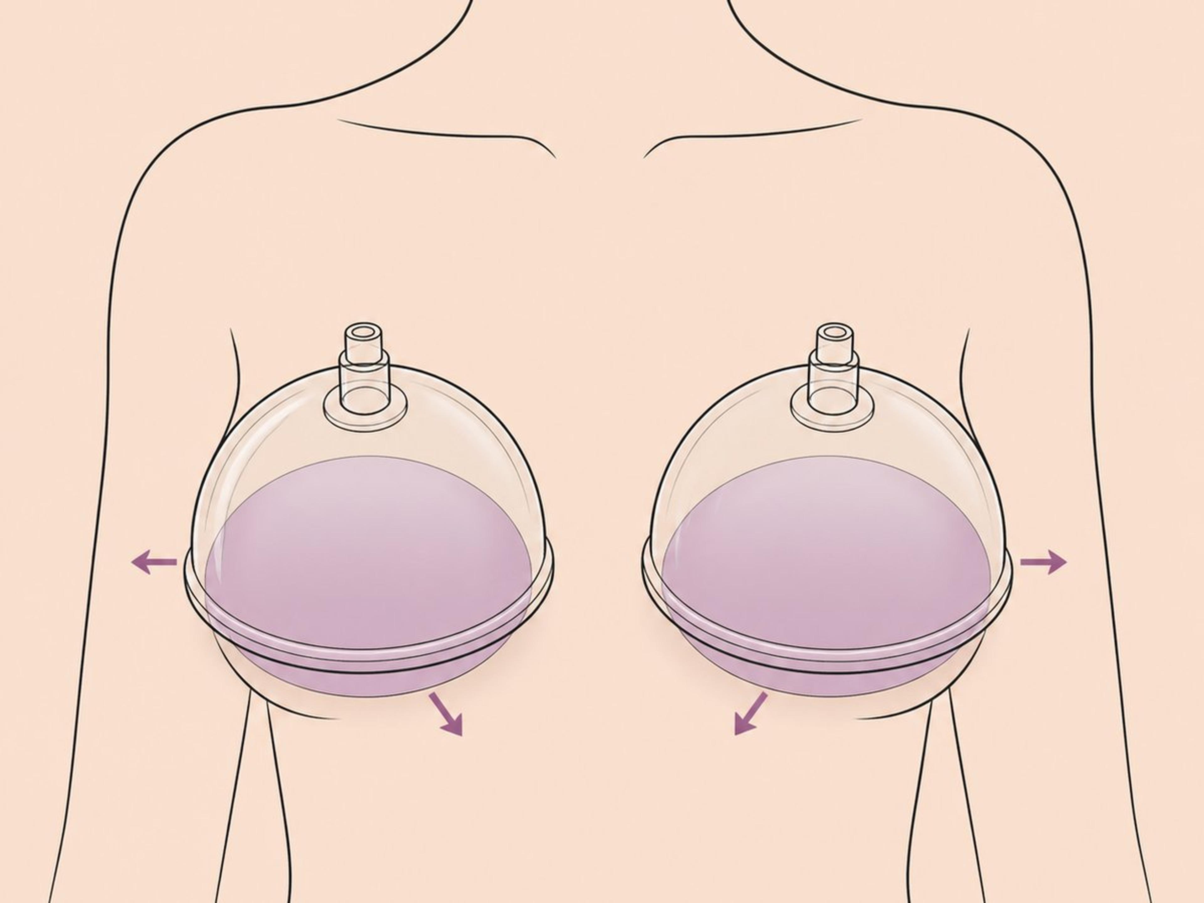 Vorbereitung der Brust vor dem Eigenfetttransfer — illustration