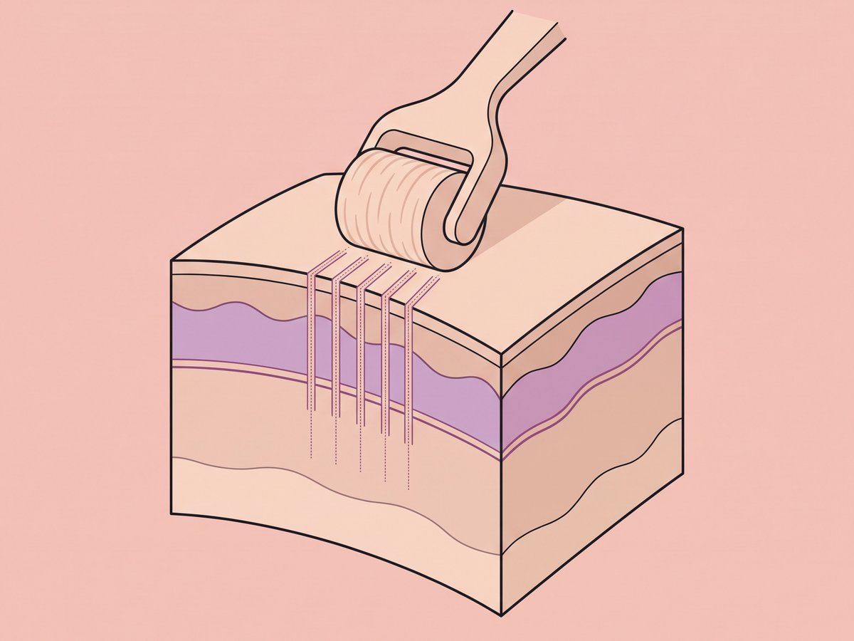PRP with microneedling — illustration