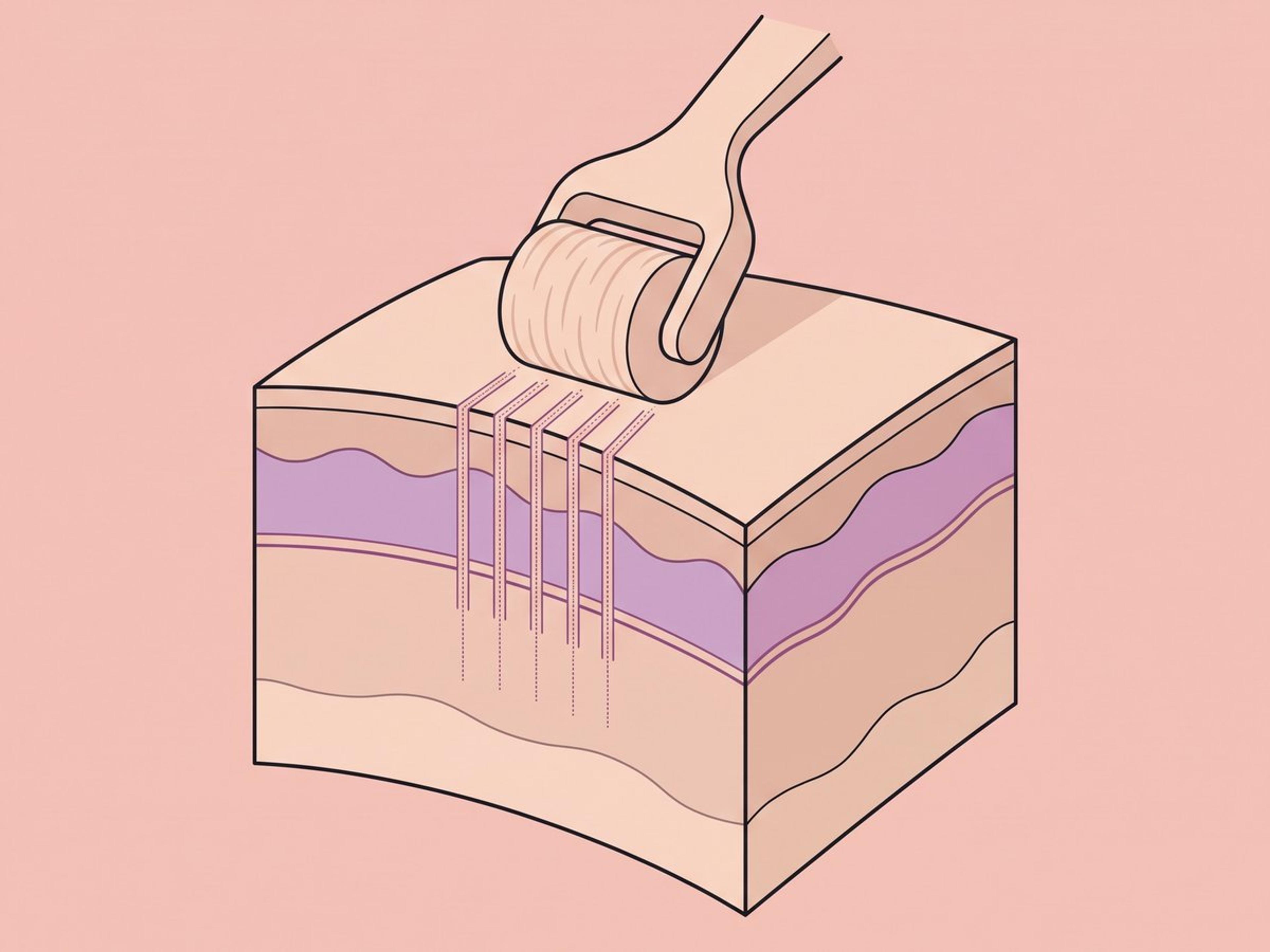 PRP with microneedling — illustration