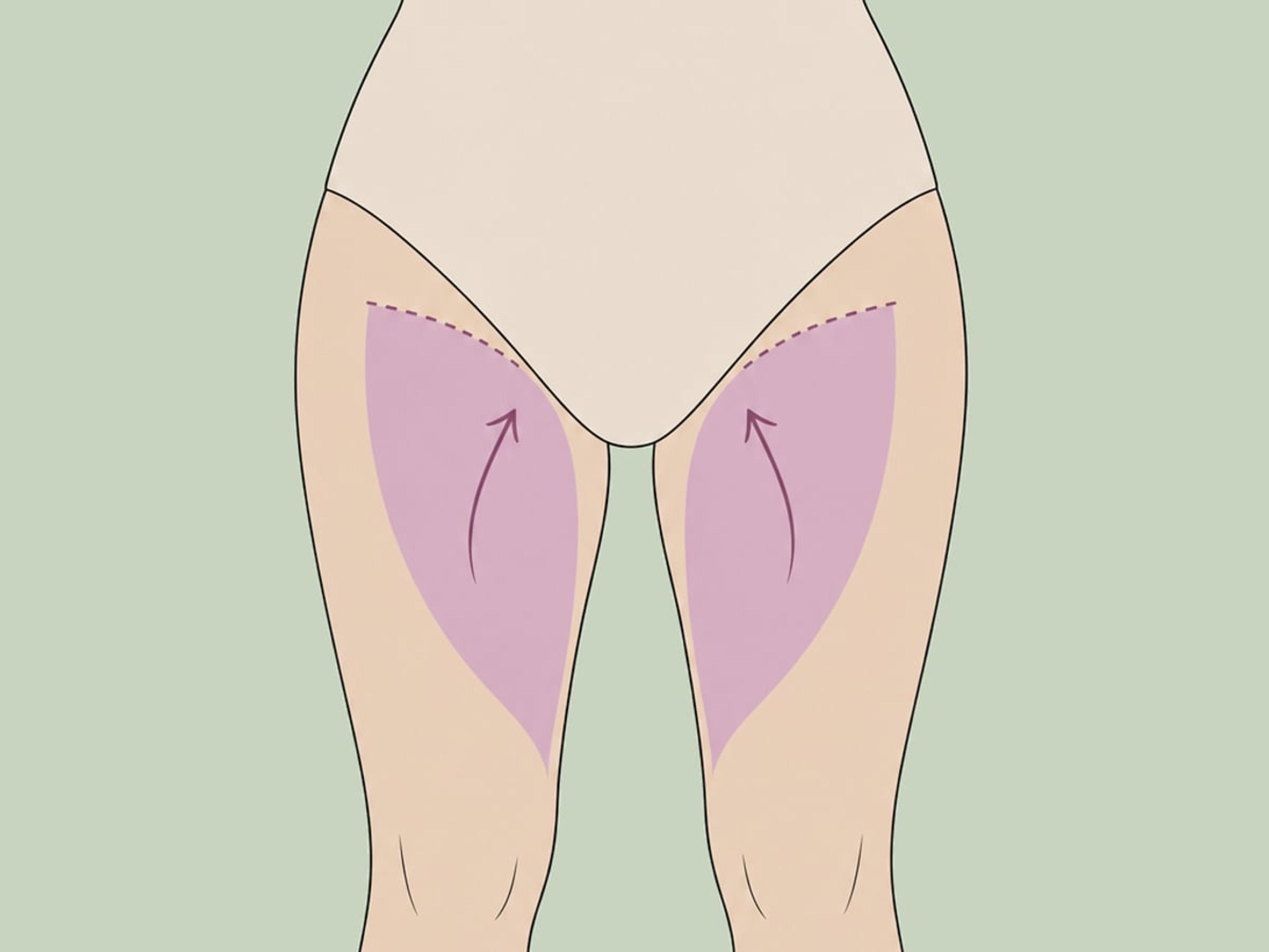 Lifting mediale (interno) delle cosce — illustration