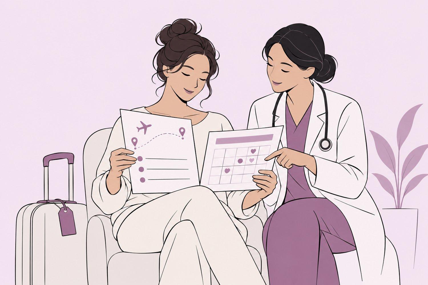 Clinician giving a patient written discharge and follow-up instructions