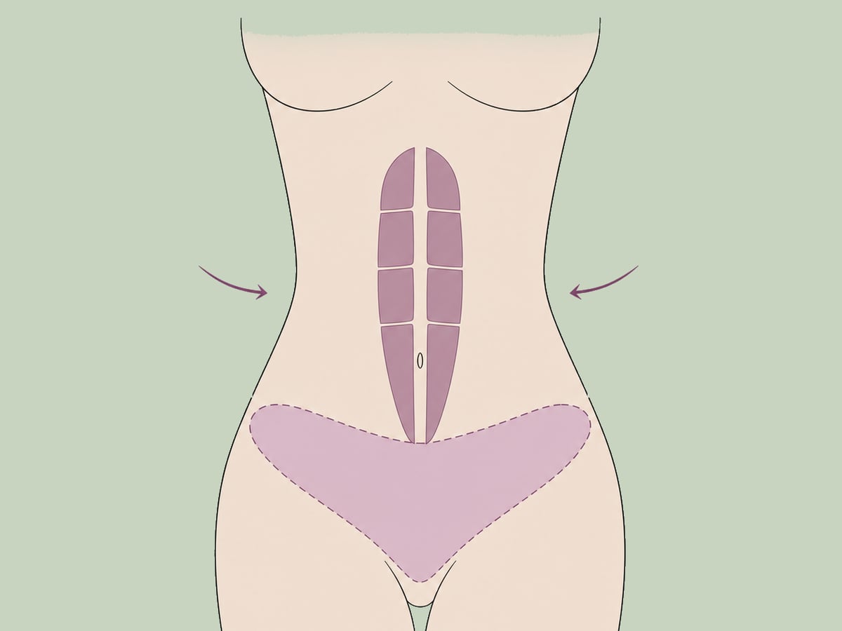 Lipoabdominoplastik — illustration