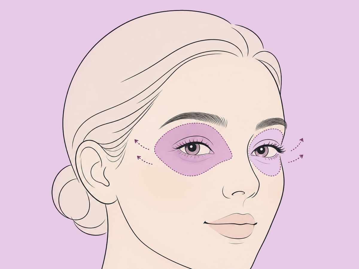 Kombinierte Ober- und Unterlidstraffung — illustration