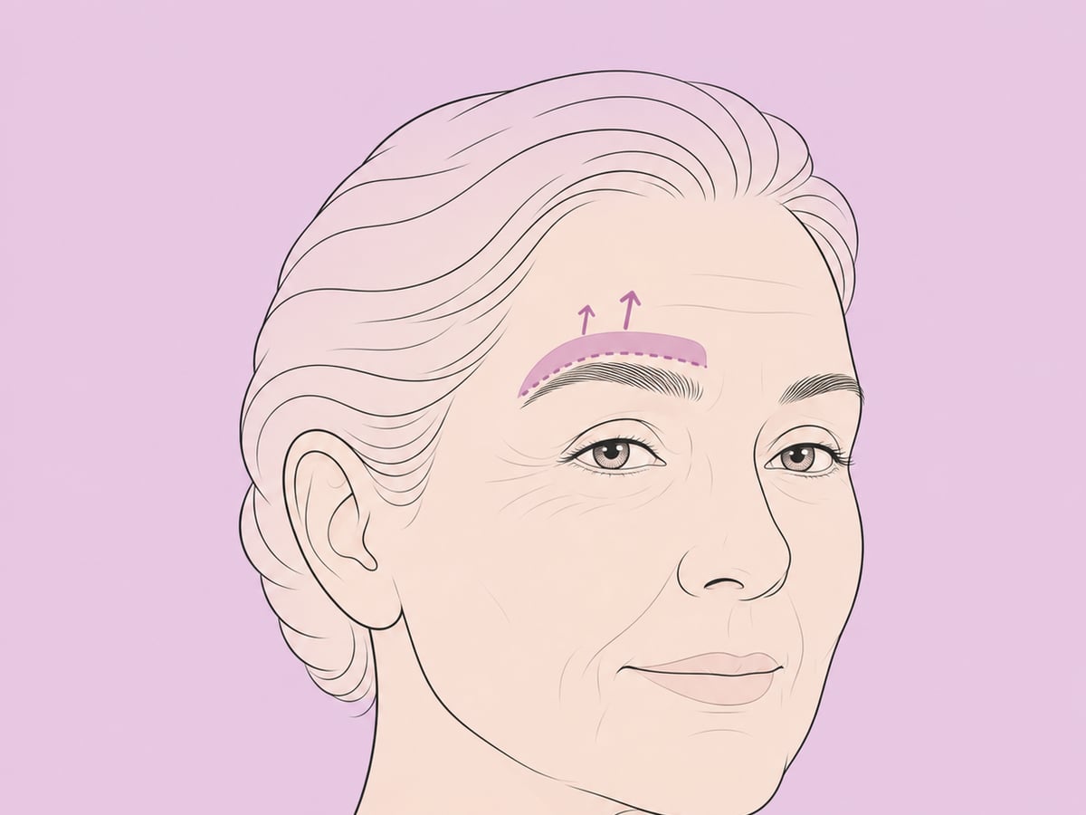 Direkter Stirnlift — illustration