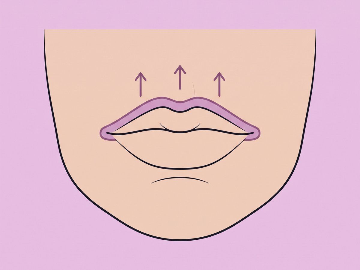 Direktes (Gullwing-)Lippenlifting — illustration