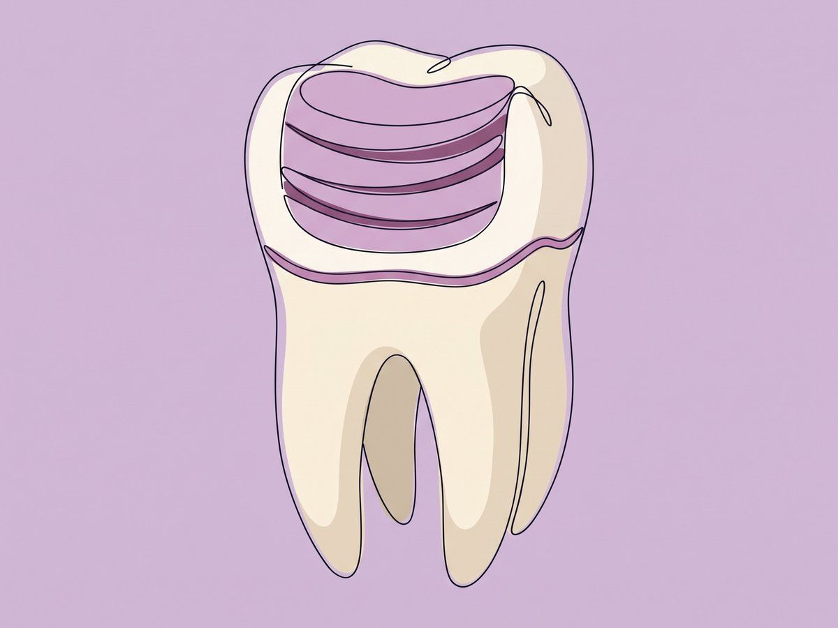 الكومبوزيت الراتنجي — بلون السن، يوضع مباشرة — illustration