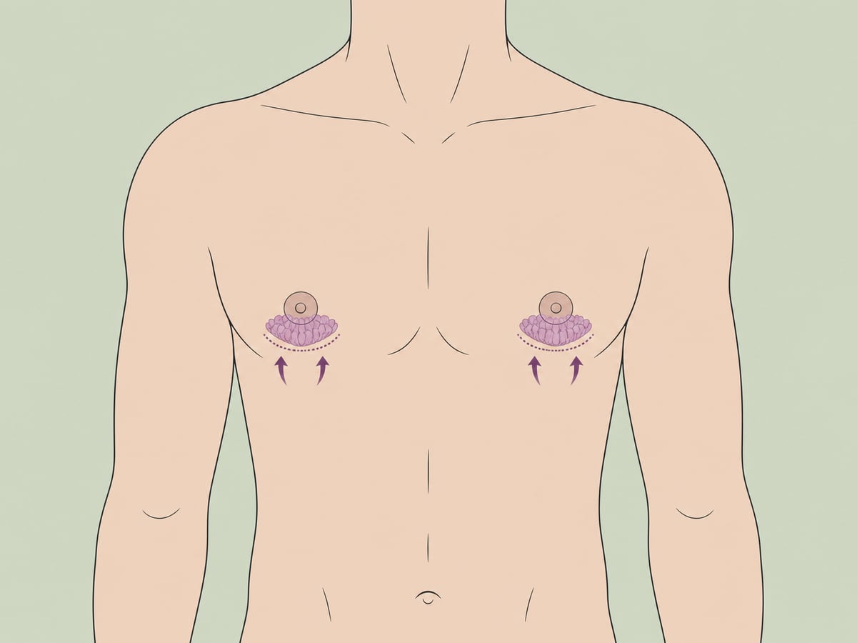Entfernung des Drüsengewebes — illustration