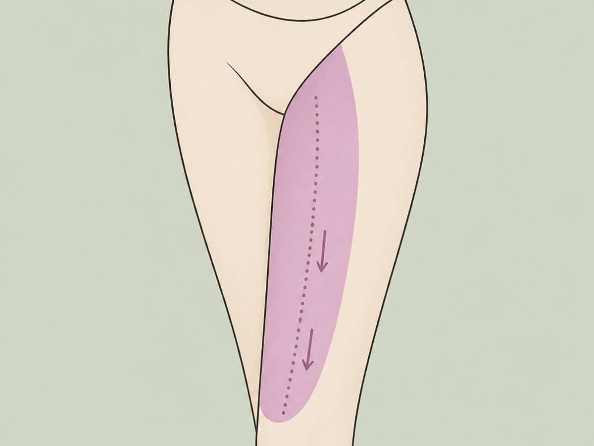 Lifting verticale delle cosce — illustration