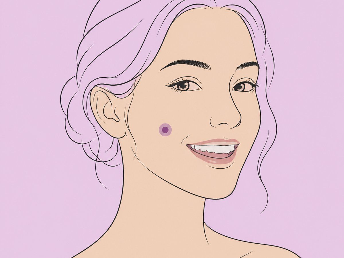 غمازة مفردة (أحادية الجانب) — illustration