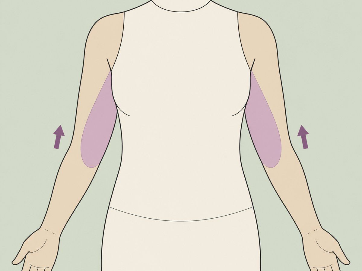 Oberarmstraffung (Brachioplastik) oder Oberschenkelstraffung — illustration