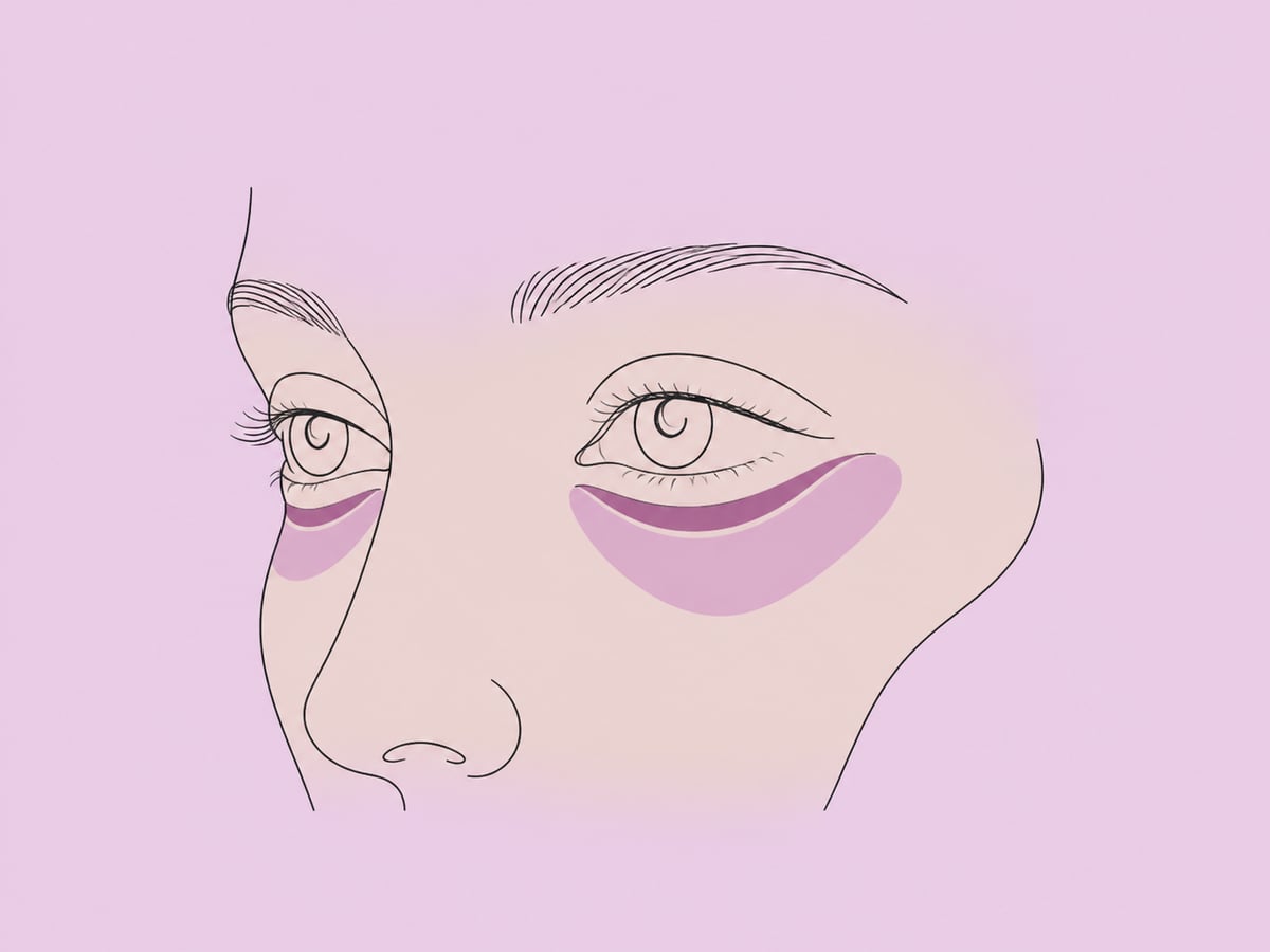 Gesichtseigenfettinjektion bei hohlen oder eingesunkenen Augen — illustration