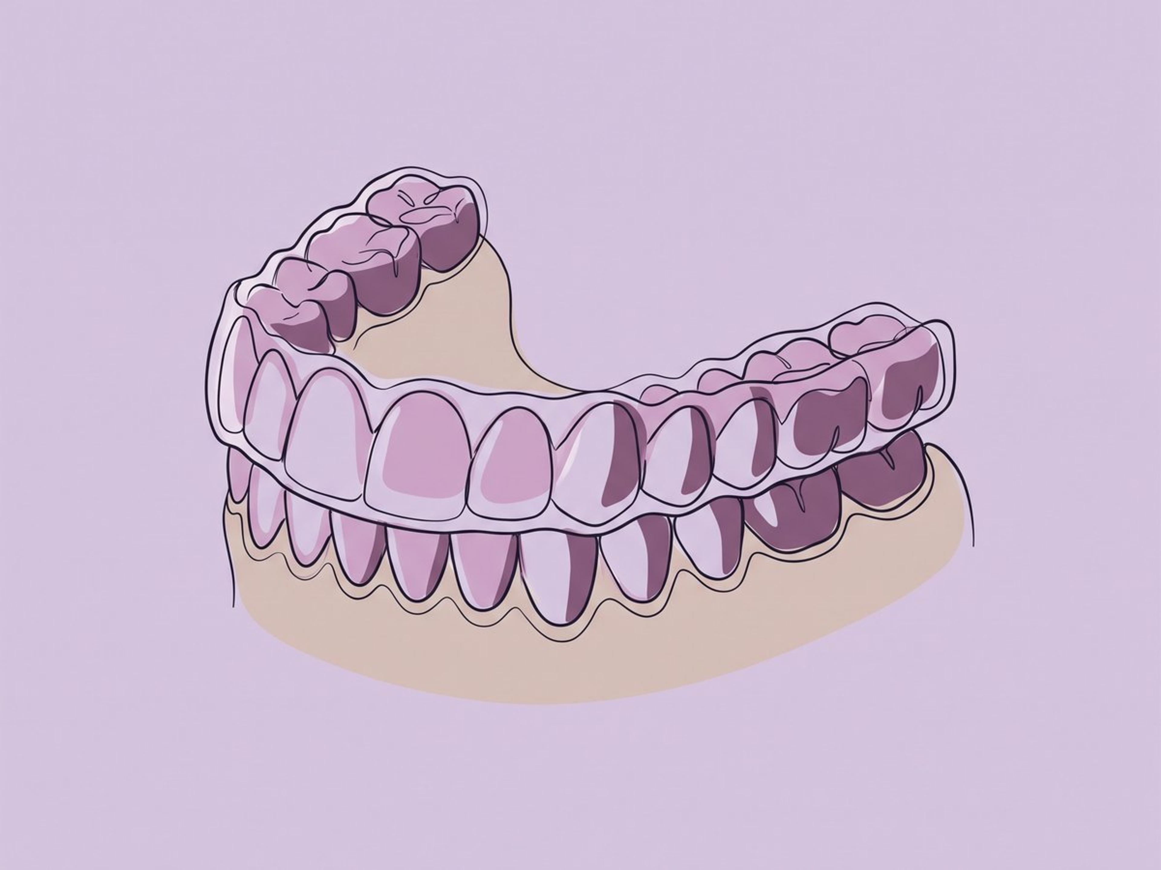 التبييض بقوالب مخصصة يصنعها طبيب الأسنان (تبييض الأسنان الحية بقوالب ليلية) — illustration