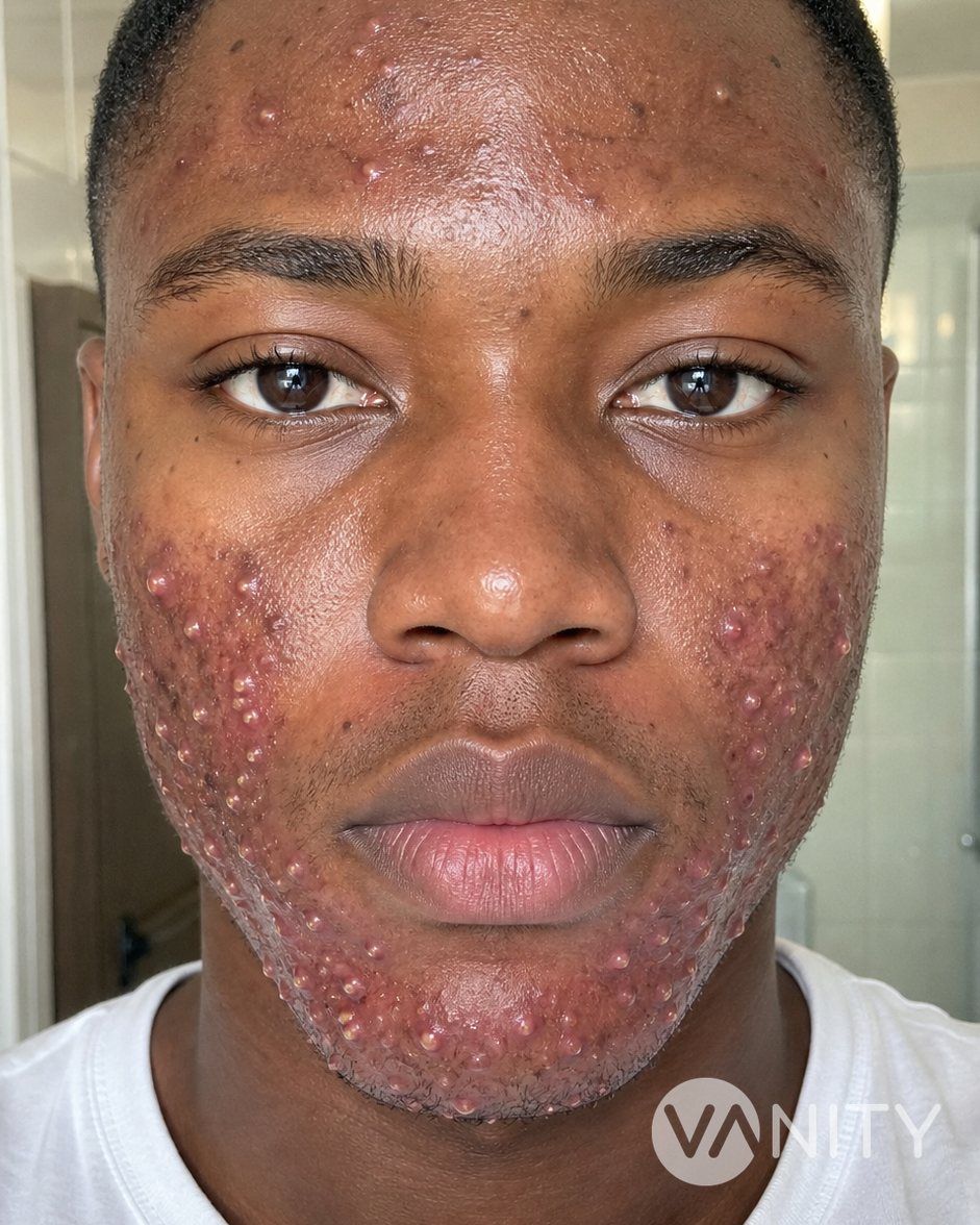 Before Ozone therapy — illustrative, not a real patient