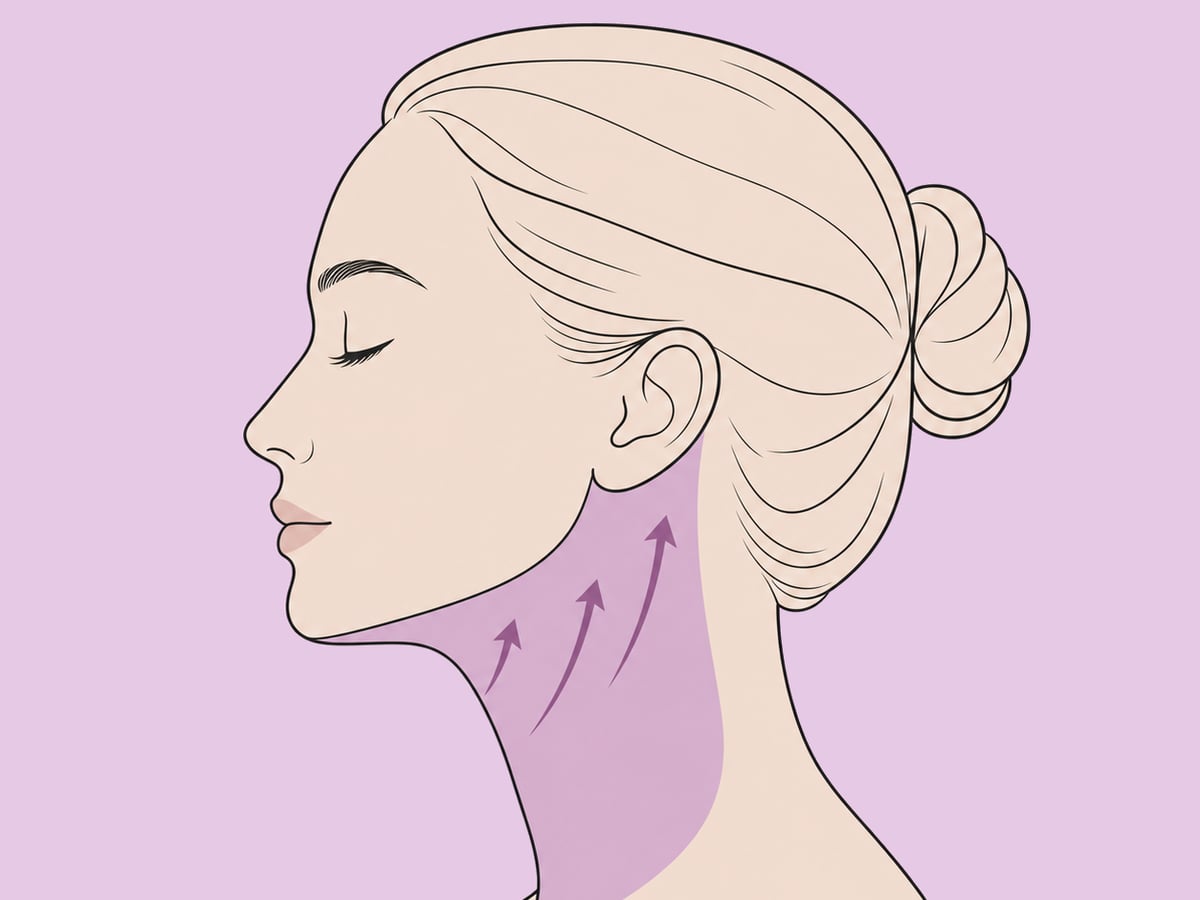 Facelift mit Halsstraffung — illustration
