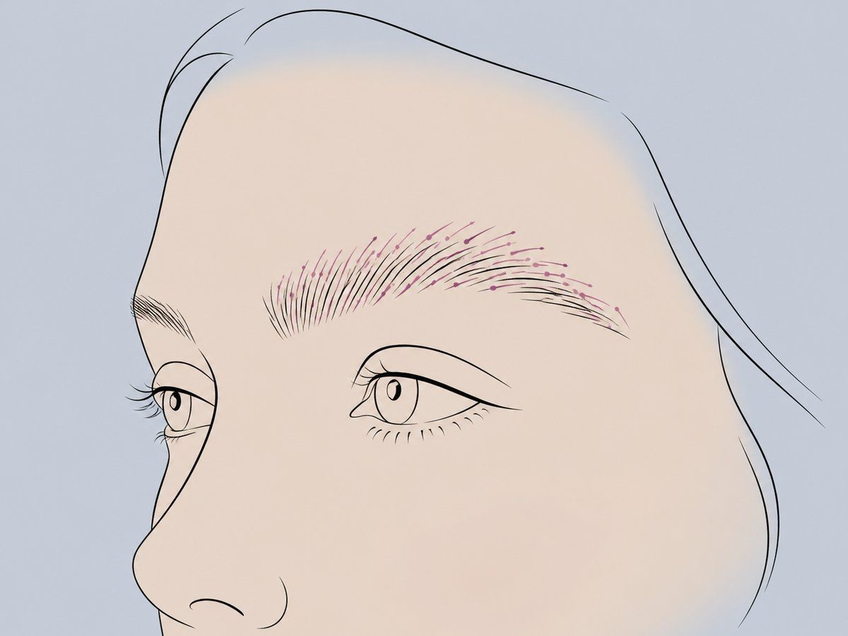 Augenbrauentransplantation — illustration