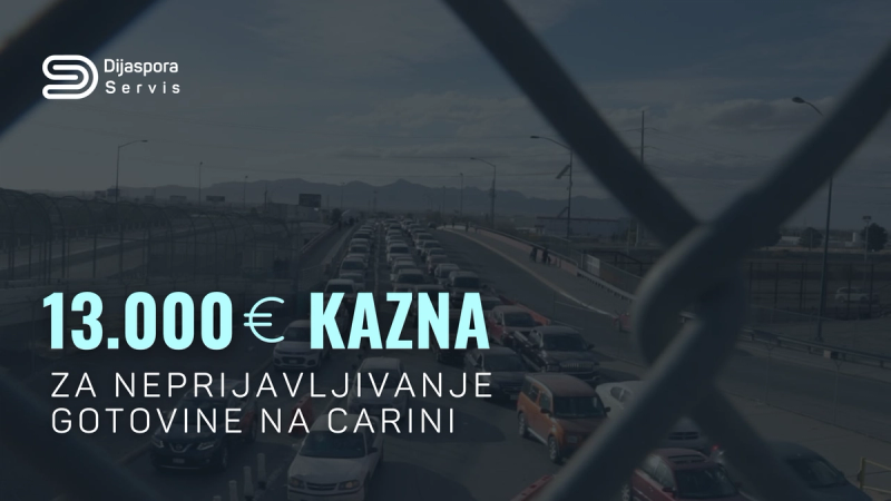 Za neprijavljenu gotovinu na granici kazna od preko 13.000 eura