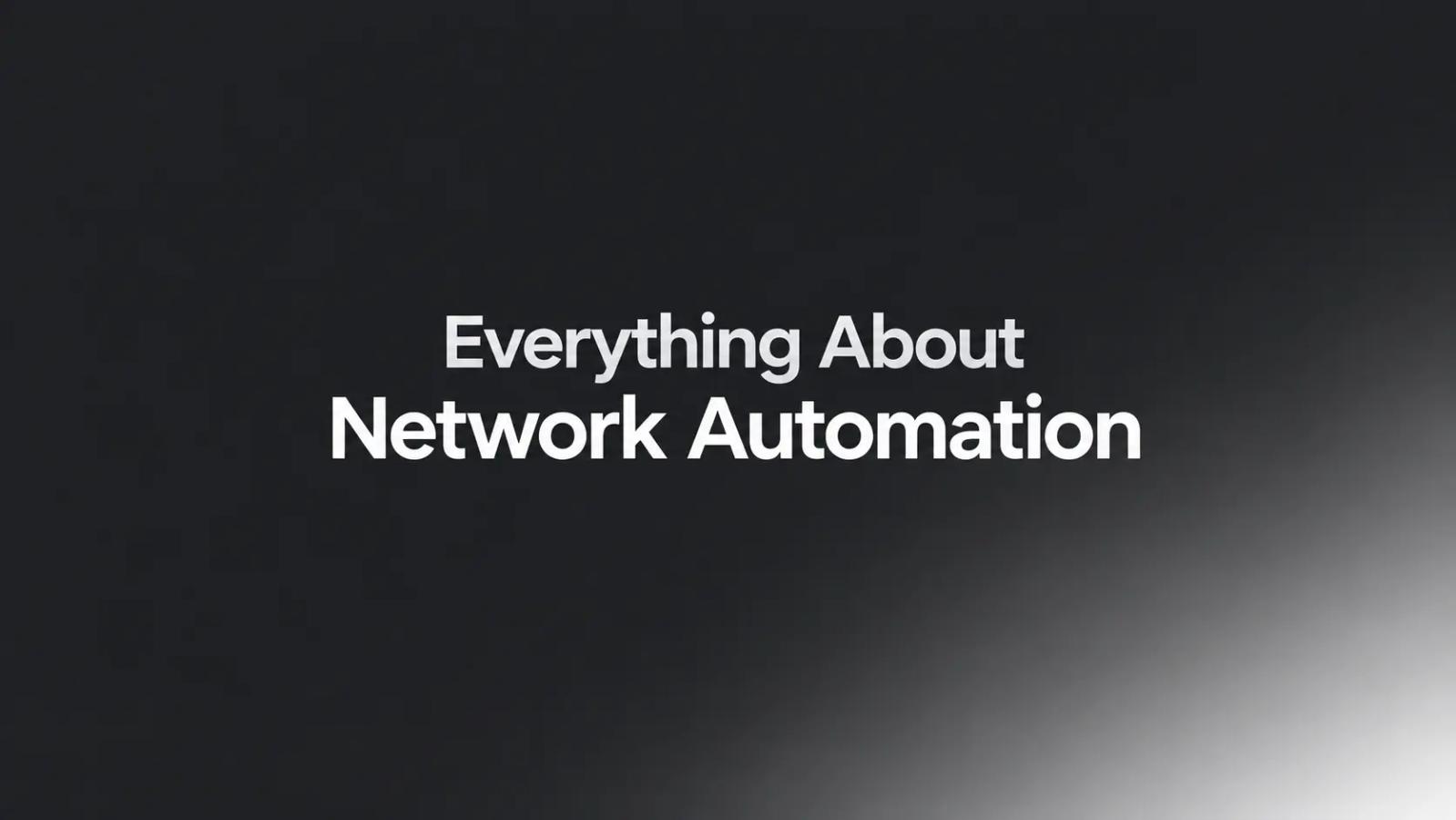 Network automation Cover