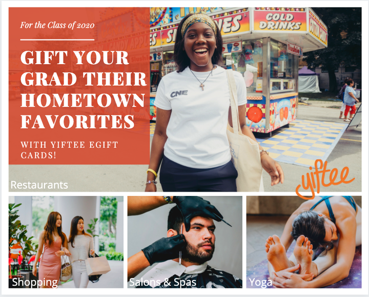 Send Your Grad an eGift Card to Their Hometown Favorites