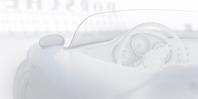 A white sports car with a sleek design and a prominent logo on the side
