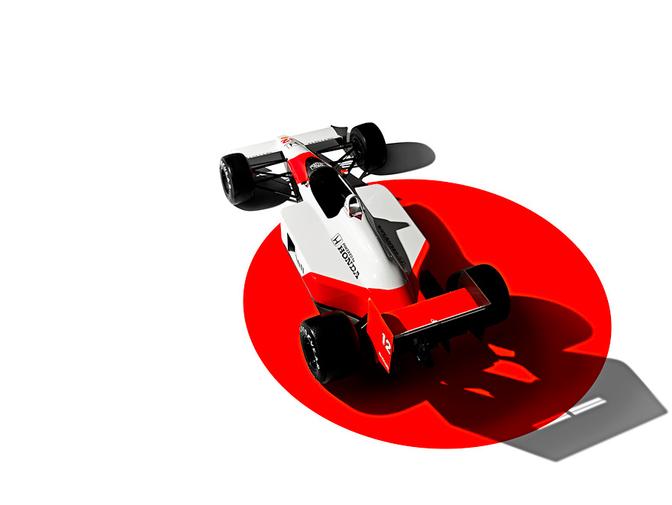 A red and white Formula 1 car