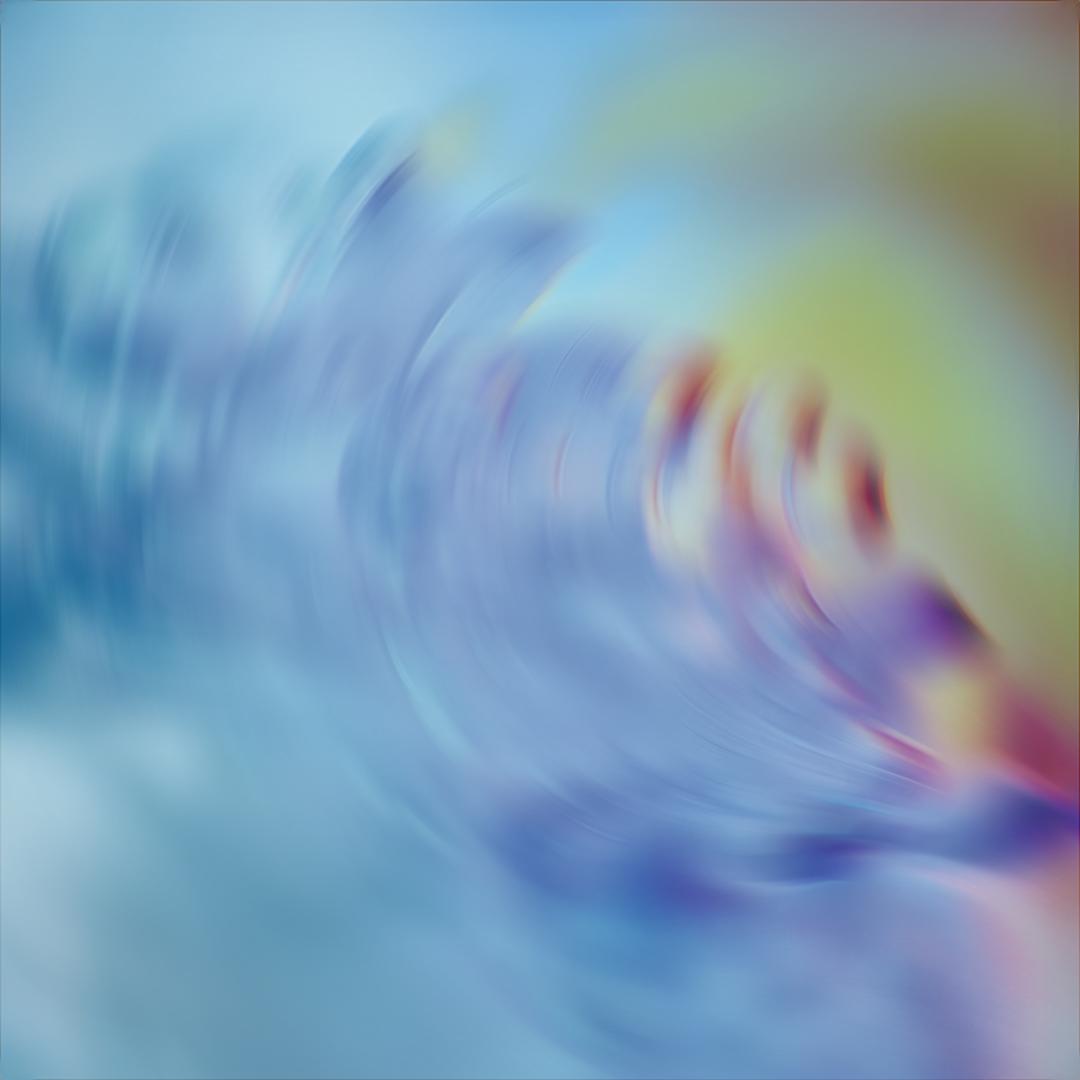 A swirling, abstract image with a mix of blues, purples, and greens, evoking a sense of movement and energy.