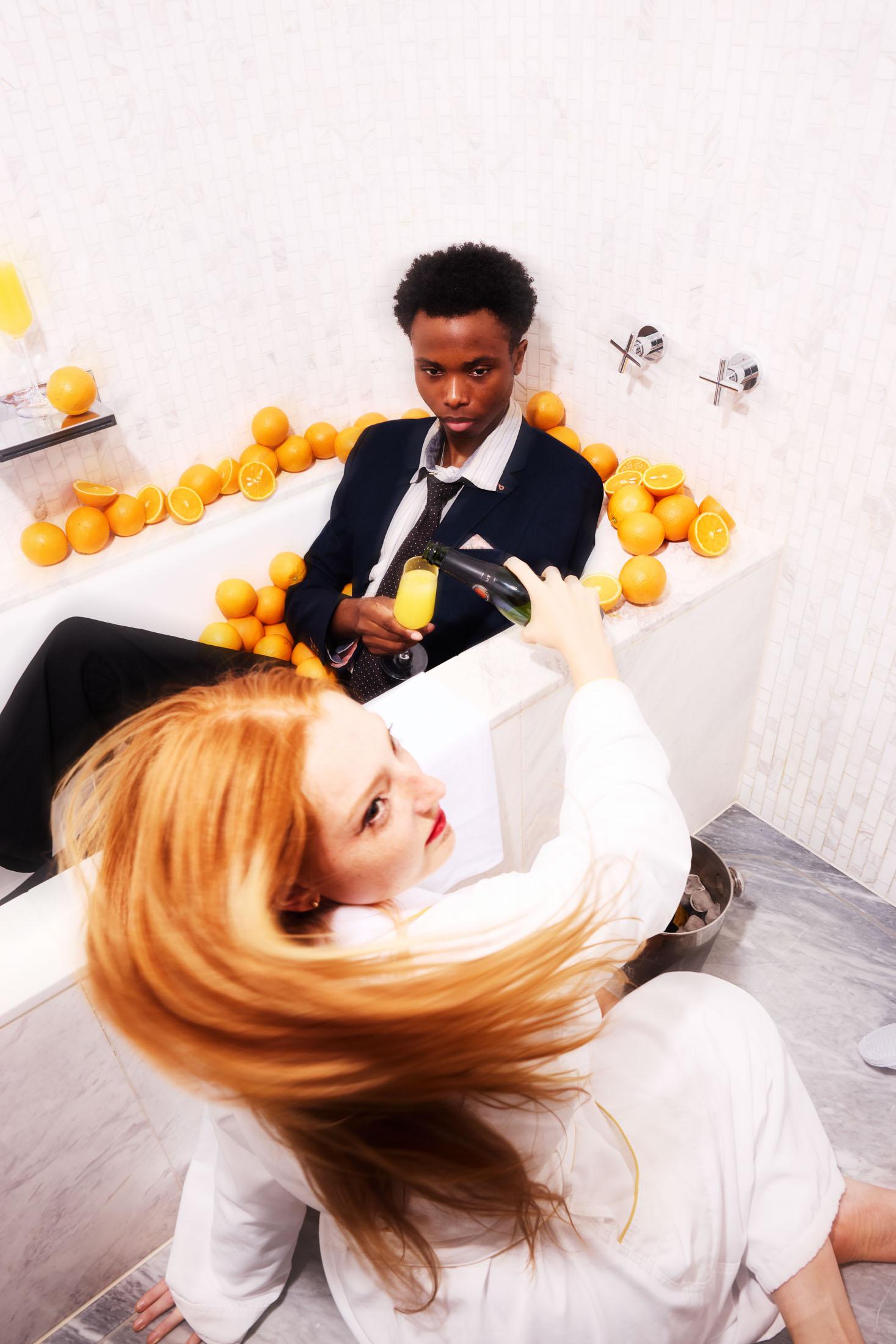 Chelsea Bloxsome bathtub 2 models mimosa cocktail