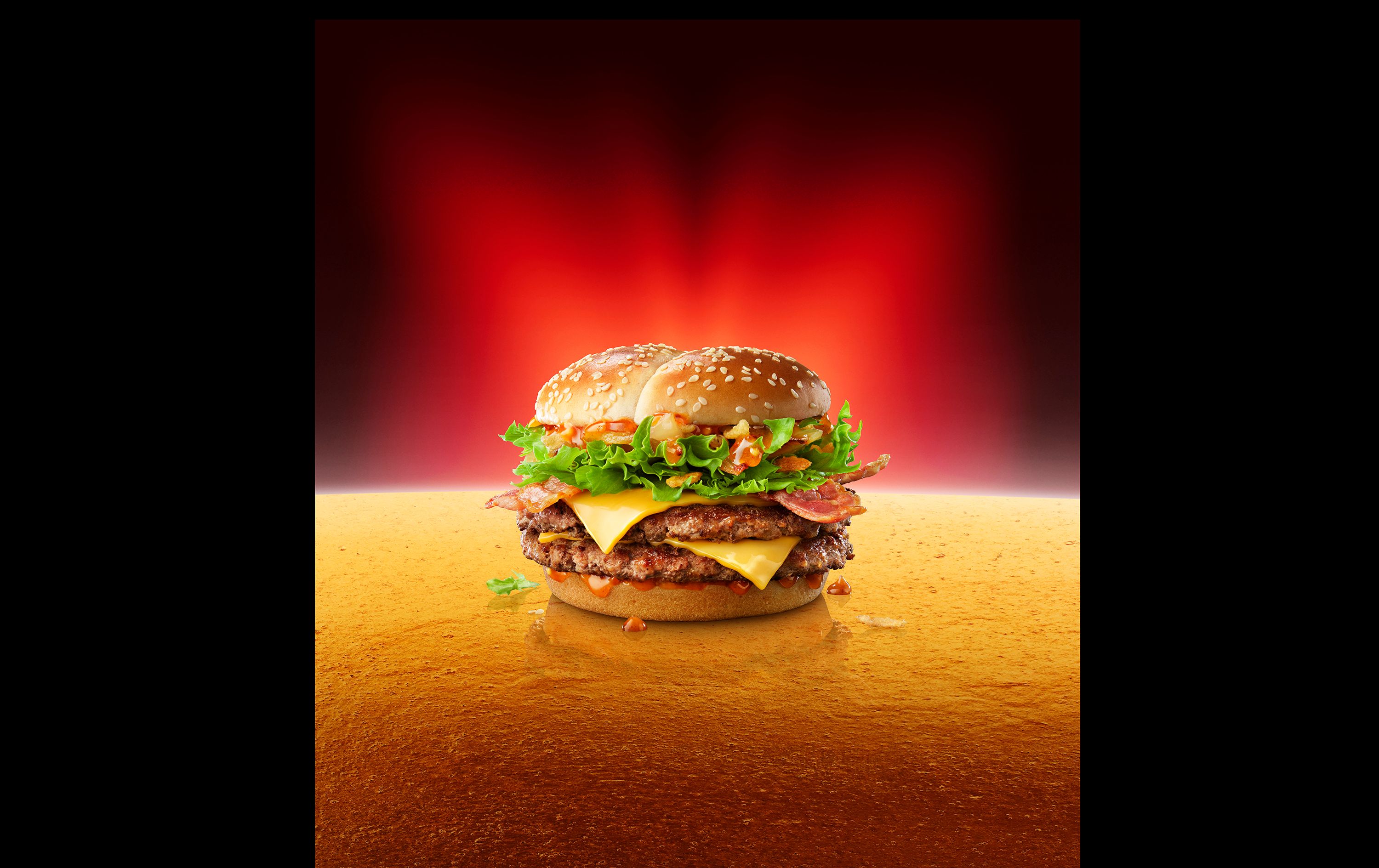 Chelsea Bloxsome McDonalds McD World Cup 1 Burger delicious dripping cheese and beef double