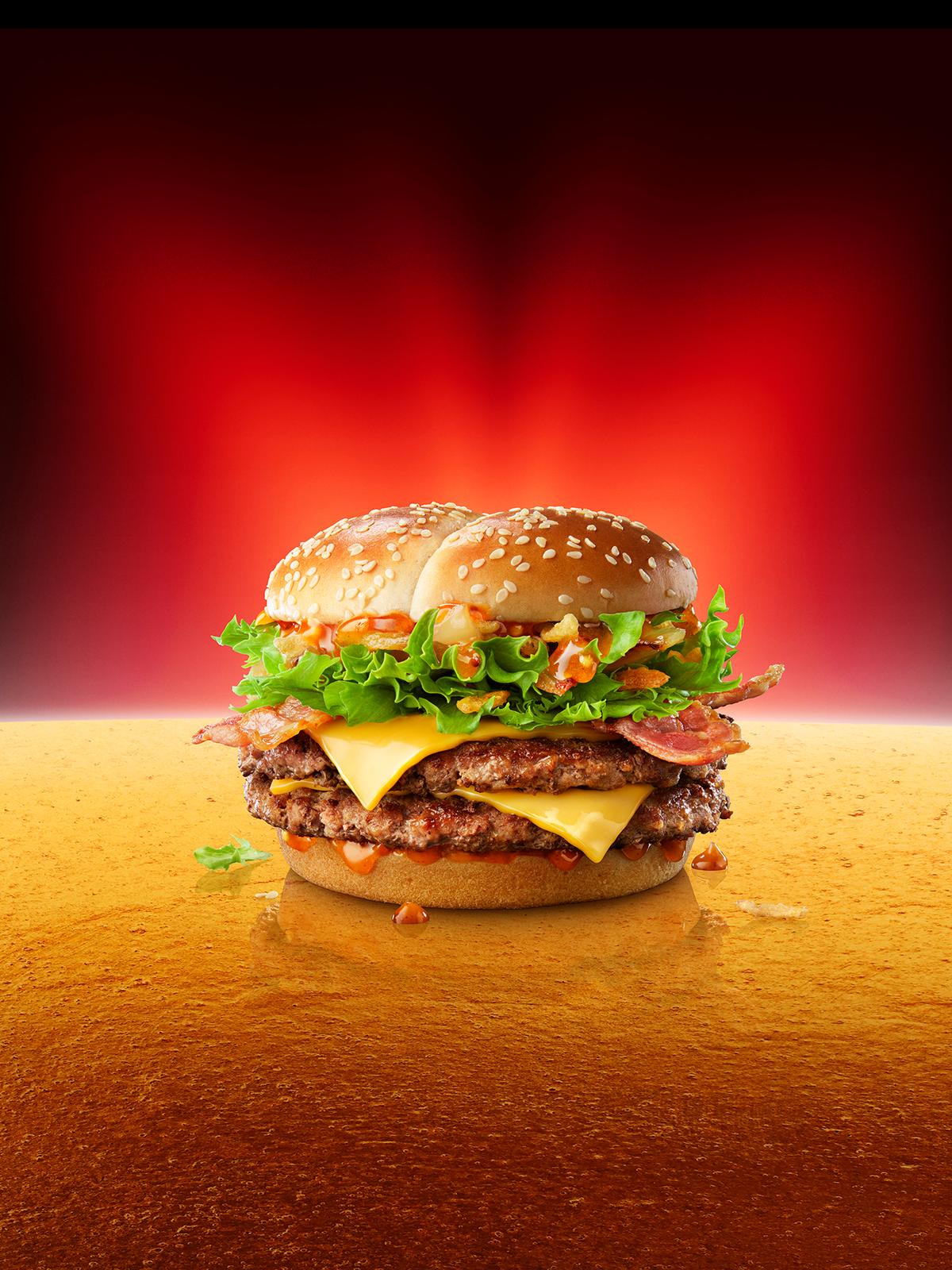 Chelsea Bloxsome McDonalds McD World Cup 1 Burger delicious dripping cheese and beef double