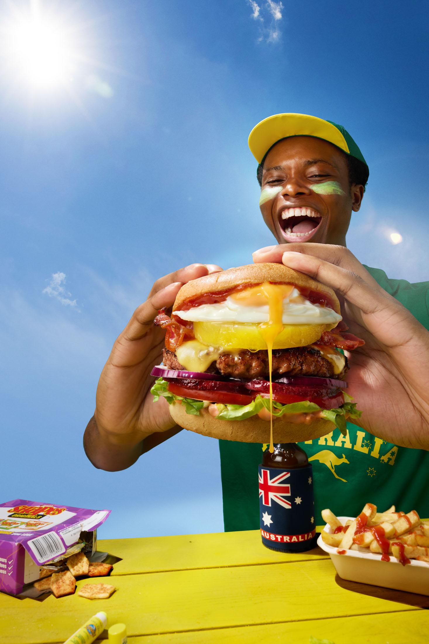 Chelsea Bloxsome Burger Aussie Model Bite Drip