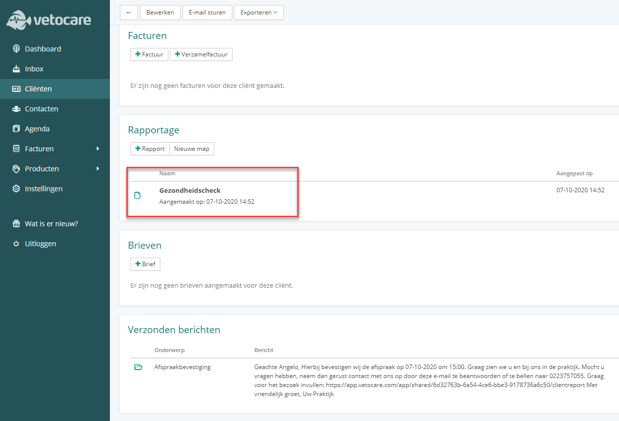 Vetocare client rapport