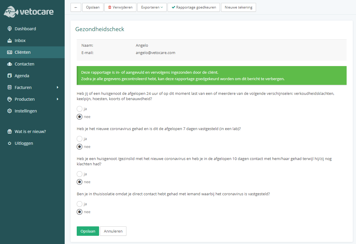 Vetocare gedeeld rapport