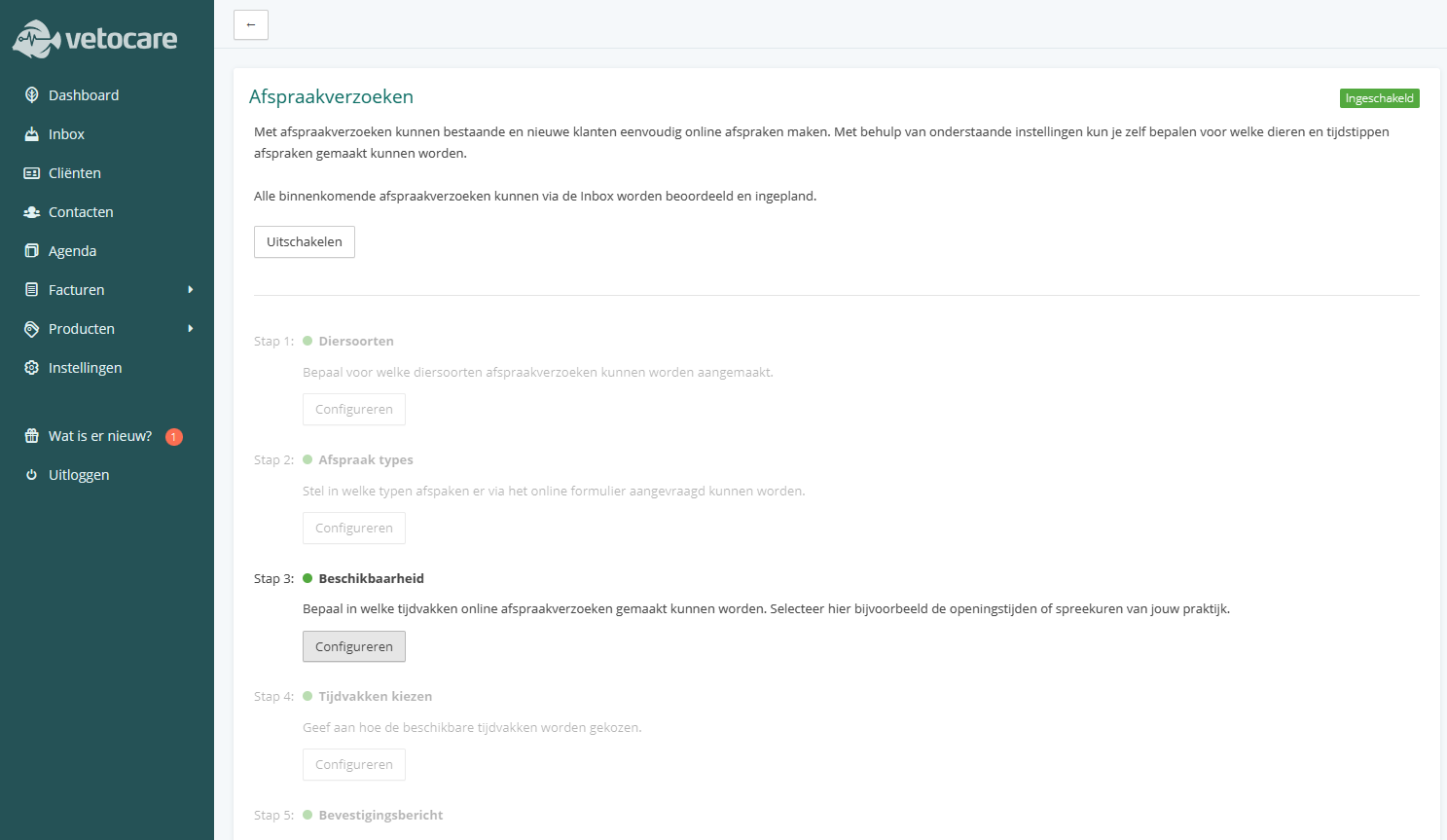 Beschikbaarheid instellen