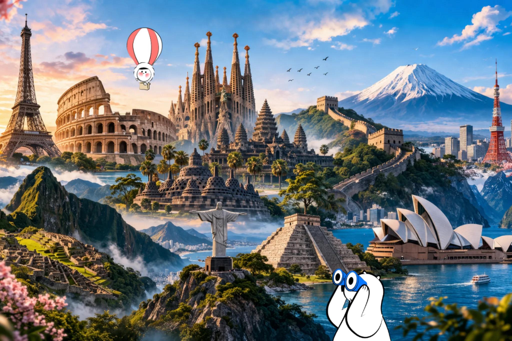 12 Famous Landmarks Around the World by Region